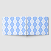 Bleek blauw diamantpatroon gastenboek (Volledig)