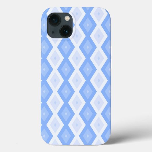 Bleek blauw diamantpatroon Hoesje-Mate iPhone case (Achterkant)