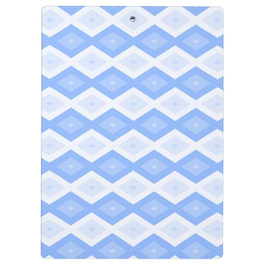 Bleek blauw diamantpatroon klembord (Achterkant)