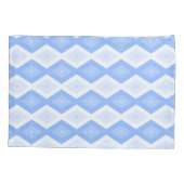 Bleek blauw diamantpatroon kussensloop (Achterkant)