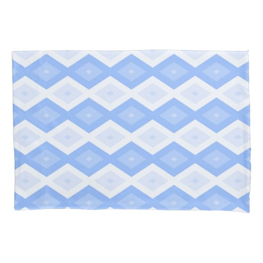 Bleek blauw diamantpatroon kussensloop (Voorkant)