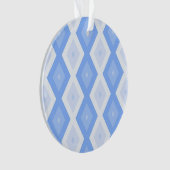 Bleek blauw diamantpatroon ornament (voorkant)