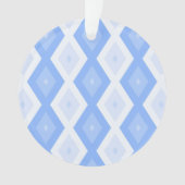 Bleek blauw diamantpatroon ornament (voorkant)