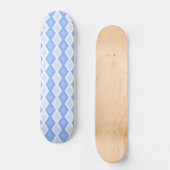 Bleek blauw diamantpatroon persoonlijk skateboard (Voorkant)