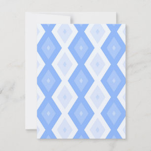 Bleek blauw diamantpatroon RSVP kaartje