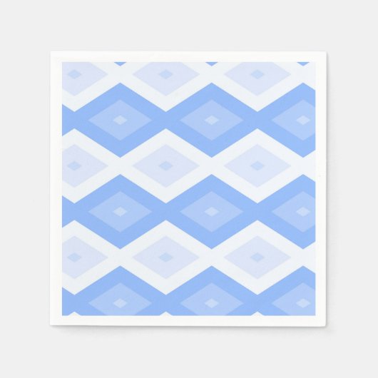 Bleek blauw diamantpatroon servet (Voorkant)