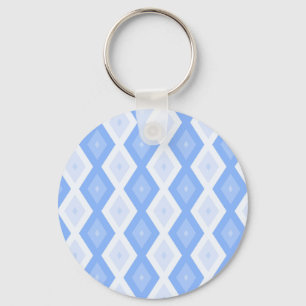 Bleek blauw diamantpatroon sleutelhanger