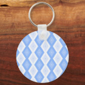 Bleek blauw diamantpatroon sleutelhanger (Voorkant)