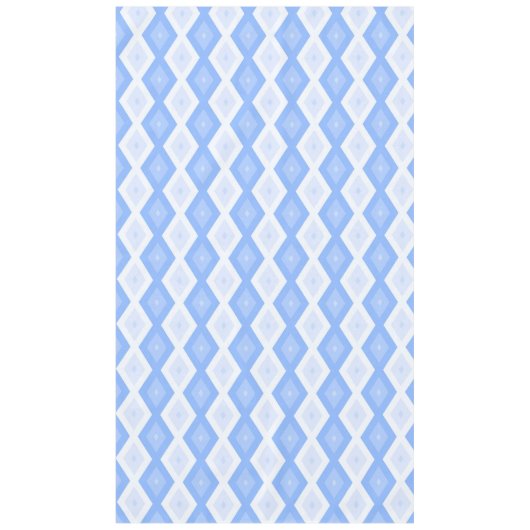 Bleek blauw diamantpatroon tafelkleed (Voorkant)
