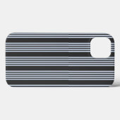 Bleek blauw en houtskool met vijf strepen Case-Mate iPhone case (Achterkant (horizontaal))