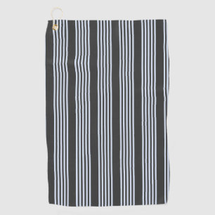 Bleek blauw en houtskool met vijf strepen golfhanddoek