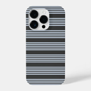 Bleek blauw en houtskool met vijf strepen iPhone 14 plus hoesje