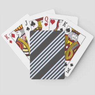 Bleek blauw en houtskool met vijf strepen pokerkaarten