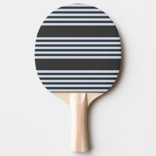 Bleek blauw en houtskool met vijf strepen tafeltennisbatje