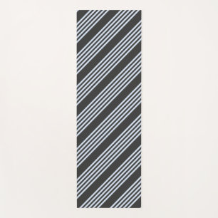 Bleek blauw en houtskool met vijf strepen yogamat