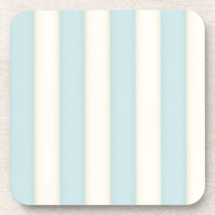Bleek Blauw en Ivory Stripes Bier Onderzetter