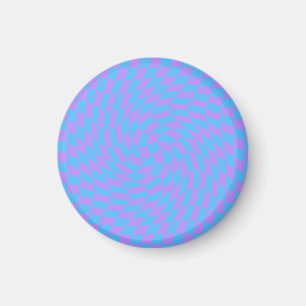 Bleek-blauw en lavender ingecheckt magneet