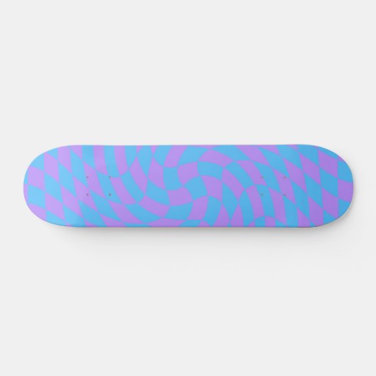 Bleek-blauw en lavender ingecheckt persoonlijk skateboard (Horizontaal)