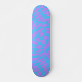 Bleek-blauw en lavender ingecheckt persoonlijk skateboard (Voorkant)