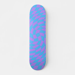 Bleek-blauw en lavender ingecheckt persoonlijk skateboard