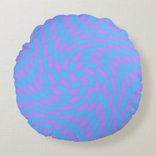 Bleek-blauw en lavender ingecheckt rond kussen