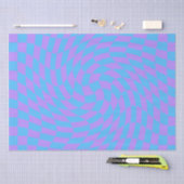 Bleek-blauw en lavender ingecheckt tissuepapier (Craft)