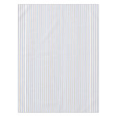 Bleek Blauw en Oranje Stripes Tablecloth Tafelkleed (Voorkant)