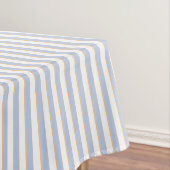 Bleek Blauw en Oranje Stripes Tablecloth Tafelkleed (Voorbeeld)