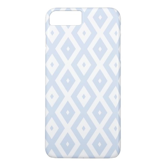 Bleek blauw en wit diamantpatroon Case-Mate iPhone case (Achterkant)