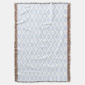 Bleek blauw en wit diamantpatroon deken (Voorkant Verticaal)