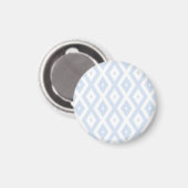 Bleek blauw en wit diamantpatroon magneet (Voorkant / Achterkant)