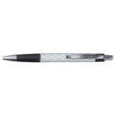 Bleek blauw en wit diamantpatroon pen (Achterkant)