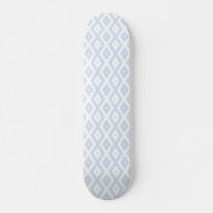 Bleek blauw en wit diamantpatroon persoonlijk skateboard