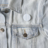 Bleek blauw en wit diamantpatroon ronde button 3,2 cm (In situ)
