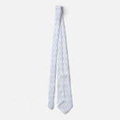 Bleek blauw en wit diamantpatroon stropdas (Achterkant)