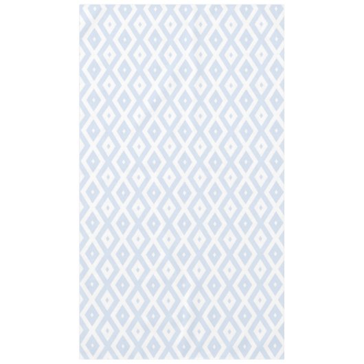 Bleek blauw en wit diamantpatroon tafelkleed (Voorkant)