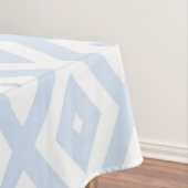 Bleek blauw en wit diamantpatroon tafelkleed (Voorbeeld)