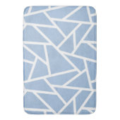 Bleek blauw en wit mozaïekpatroon badmat (Voorkant Verticaal)