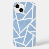 Bleek blauw en wit mozaïekpatroon Case-Mate iPhone case (Achterkant)