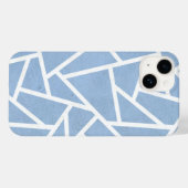 Bleek blauw en wit mozaïekpatroon Case-Mate iPhone case (Achterkant (horizontaal))