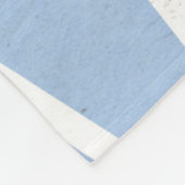 Bleek blauw en wit mozaïekpatroon fleece deken (Hoek)