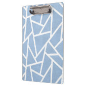 Bleek blauw en wit mozaïekpatroon klembord (Links)