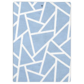 Bleek blauw en wit mozaïekpatroon klembord (Achterkant)