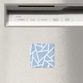 Bleek blauw en wit mozaïekpatroon magneet (Insitu (Vaatwasser))