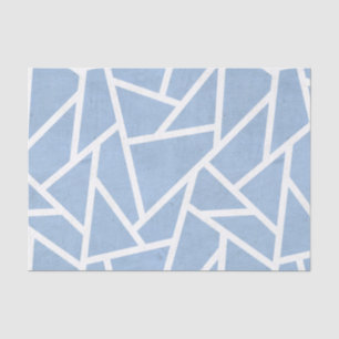 Bleek blauw en wit mozaïekpatroon tissuepapier