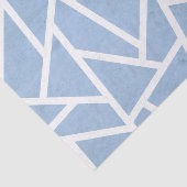 Bleek blauw en wit mozaïekpatroon tissuepapier (Detail)