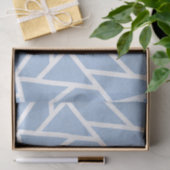 Bleek blauw en wit mozaïekpatroon tissuepapier (Geschenk)
