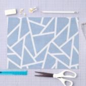 Bleek blauw en wit mozaïekpatroon tissuepapier (Craft)