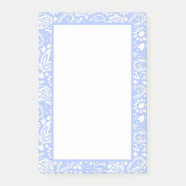 Bleek blauw en wit paisley  post-it® notes