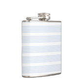 Bleek blauw en wit vijf strepen patroon heupfles (Rechts)